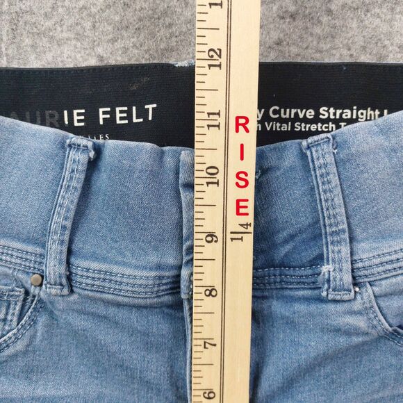 Laurie Felt Women’s Silky Straight Leg Jeans Size ST Light Wash Stretch Vital - Picture 8 of 12